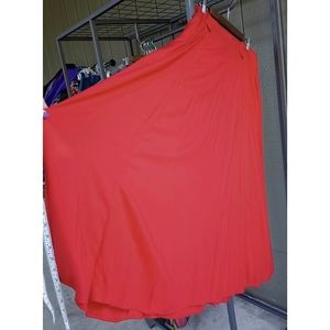 Vintage New Pioneer Maxi Skirt W/ Pockets Red Western Wear Plus Size 1X